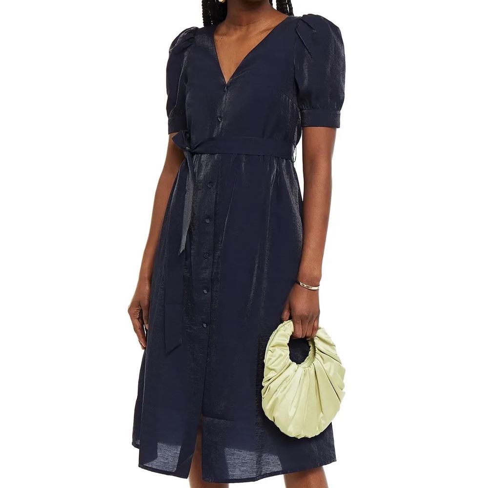 Metallic Navy Midi Dress size M by baum und pferdgarten